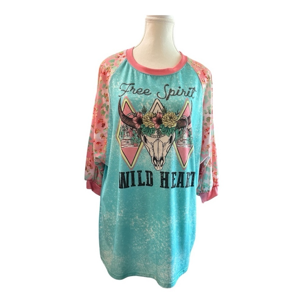 Southern Stitch “Free Spirit Wild Heart” Graphic Tee - Size XL